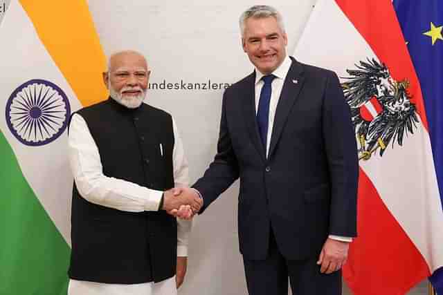 PM Modi meeting with Austrian Chancellor Karl Nehammer. (X/ @narendramodi)